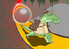 Cartoon: Dinosaur Indiana Jones... (small) by berk-olgun tagged dinosaur,indiana,jones