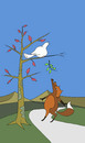 Cartoon: Dove and Fox... (small) by berk-olgun tagged dove,and,fox
