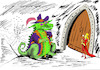 Cartoon: Dragon and the Princess... (small) by berk-olgun tagged dragon,and,the,princess