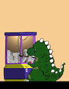 Cartoon: Godzilla Game... (small) by berk-olgun tagged godzilla,game