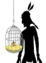 Cartoon: Indians Birdcage... (small) by berk-olgun tagged indians,birdcage
