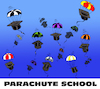 Cartoon: Parachute School... (small) by berk-olgun tagged parachute,school