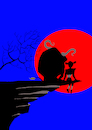 Cartoon: Red Moon... (small) by berk-olgun tagged red,moon