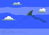 Cartoon: Shark Kite... (small) by berk-olgun tagged shark,kite