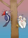 Cartoon: The Ugly Woodpeckerling... (small) by berk-olgun tagged the ugly woodpeckerling