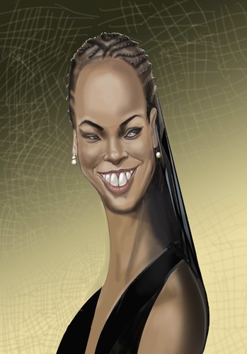 Cartoon: Alicia Keys (medium) by Marian Avramescu tagged mmmmmm