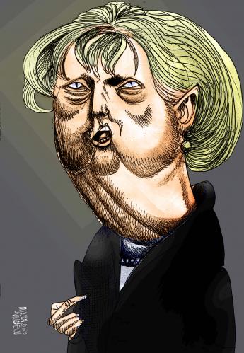 Cartoon: AMV (medium) by Marian Avramescu tagged merkel,steinmeier