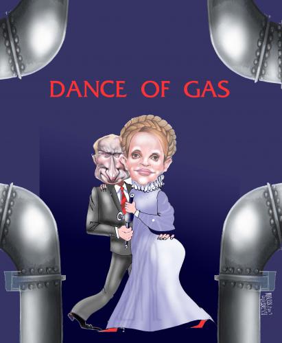 Cartoon: DANCE OF GAS (medium) by Marian Avramescu tagged mav