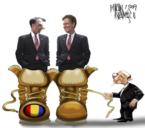 Cartoon: GEOANAJOHBASE (medium) by Marian Avramescu tagged mav