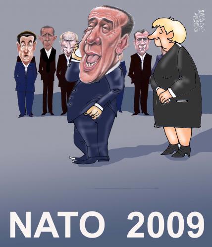 Cartoon: NATO 2009 (medium) by Marian Avramescu tagged mav