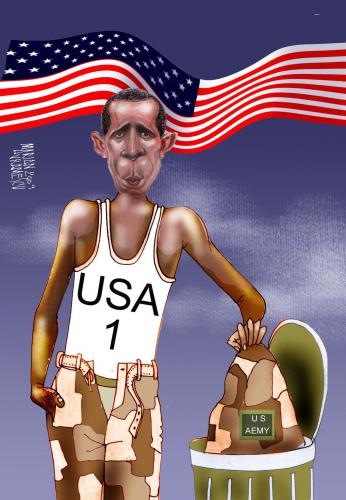 Cartoon: OBAMA (medium) by Marian Avramescu tagged mav