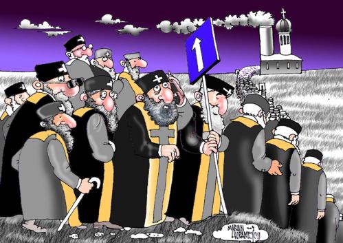Cartoon: religion (medium) by Marian Avramescu tagged religion