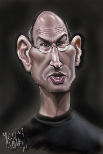 Cartoon: STEVE JOBS (medium) by Marian Avramescu tagged mmmmmmmmmmm