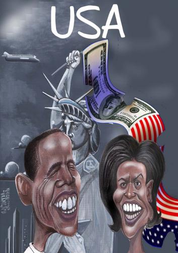 Cartoon: USA2008 (medium) by Marian Avramescu tagged usa,2008