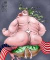 Cartoon: USA HAMBURGER (small) by Marian Avramescu tagged mav