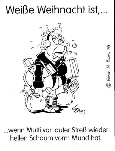 Cartoon: Weiße Weihnacht (medium) by Glenn M Bülow tagged einkaufen,stress,weichnachten