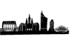 Cartoon: Skyline Leipzig (small) by Glenn M Bülow tagged sights,sightseeing,monument,skyline,city,travel,leipzig,sachsen,deutschland,germany,reisen,tourismus