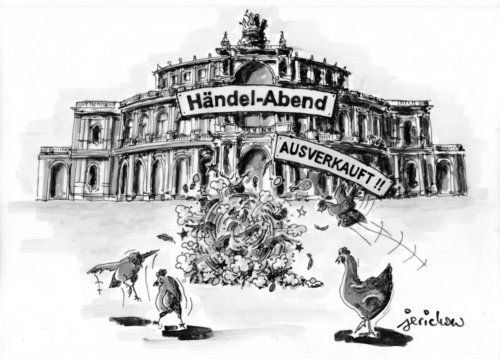 Cartoon: Händel-Abend SW (medium) by jerichow tagged oper,hühner,panik,lrs,massenhysterie,hysterie,neid,partnersuche,hendel,oper,panik,hühner,massenhysterie,partnersuche,hendel
