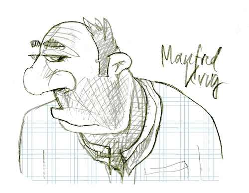 Cartoon: Manfred Krug (medium) by jenapaul tagged karikatur,portrait,manfred,krug,film,fernsehen,schauspieler