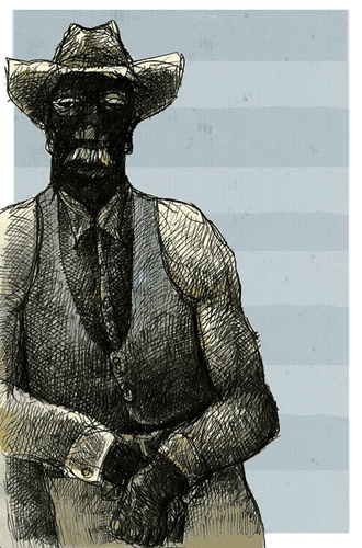 Cartoon: old cowboy (medium) by jenapaul tagged cowboy,old,man,western,wild,west,country