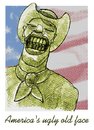 Cartoon: americas ugly old face (small) by jenapaul tagged politics,guns,usa