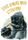Cartoon: girls always need attention (small) by jenapaul tagged girls,men,kingkong,humor,movies,love