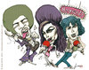 Cartoon: Amy Winehouse - Club Heaven 27 (small) by Anja Nolte tagged amy,winehouse,jimi,hendrix,jim,morrison,musician,rockmusic,heaven,27