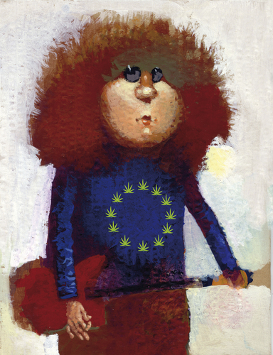 Cartoon: boy with guitar (medium) by Wiejacki tagged europe,union,drugs,music