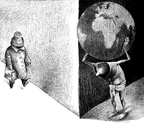 Cartoon: weltschmerz (medium) by Wiejacki tagged welt,world,economy,crisis,politics,globalisation
