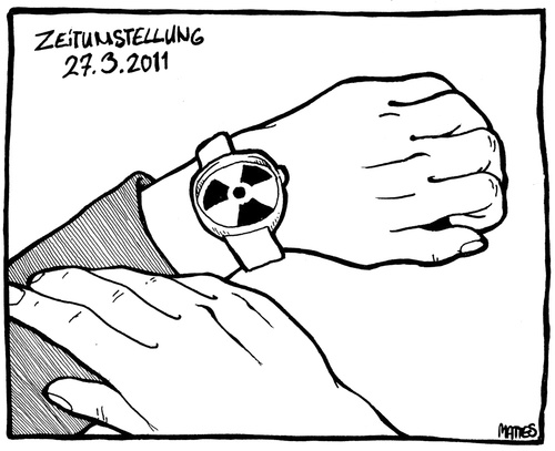 Cartoon: Zeitumstellung 27.3.2011 (medium) by derMattes tagged zeitumstellung