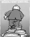 Cartoon: BRÜDERLE KENNT SEINEN WEG (small) by derMattes tagged brüderle,rainer,atom,atompolitik,moratorim,bdi,baden,württemberg,fdp,landtagswahl,fettnäpfchen