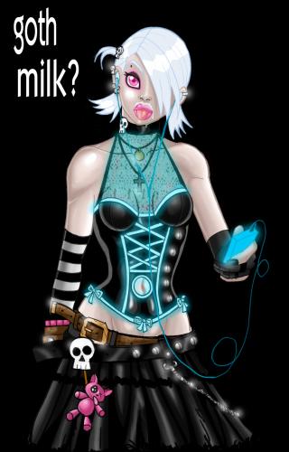 Cartoon: Goth milk? (medium) by Jo-Rel tagged dirtbag