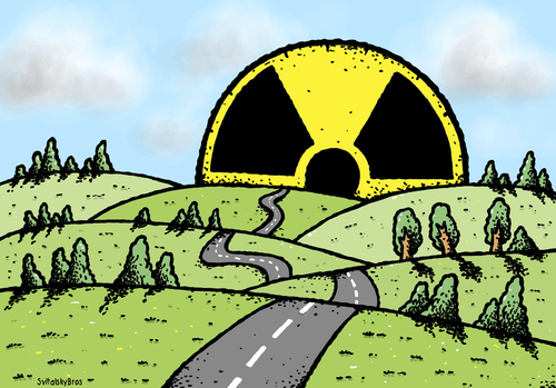 Cartoon: Sunrise of atom (medium) by svitalsky tagged sunrise,nuclear,atom,energy,environment,environmentalism,ecology,nature,sonnenuntergang,sonne,energie,atomkraft,atomkraftwerk,umwelt,natur