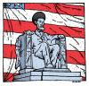 Cartoon: afro lincoln (small) by svitalsky tagged svitalsky,cartoon,lincoln,usa,obama,president,statue,flag