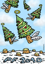 Cartoon: PF 2010 (small) by svitalsky tagged 2010 pf christmas new year happy marry trees saint heaven