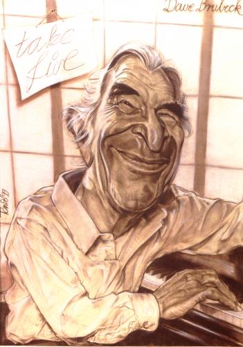 Cartoon: Dave Brubeck (medium) by Tonio tagged portrait,caricature,musician,jazz,star