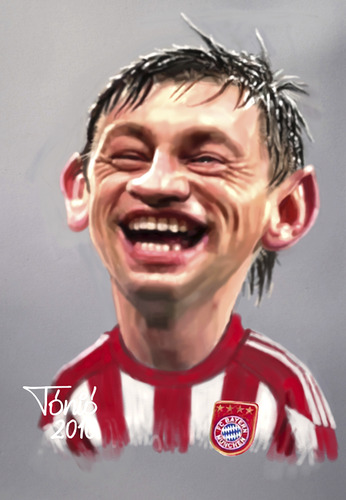 Cartoon: Ivica Olic FC Bayern (medium) by Tonio tagged croatisch,croatia,münchen,football,stürmer,striker