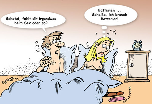 Cartoon: Sex mit Batterien (medium) by svenner tagged beziehung