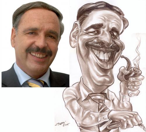 Cartoon: caricature from photo (medium) by zsoldos tagged sepia,drawing