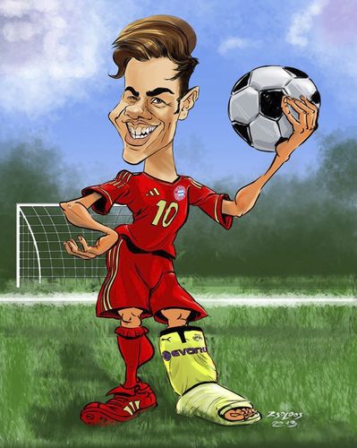 Cartoon: Sport caricatures (medium) by zsoldos tagged soccer,football