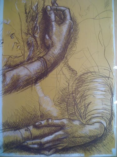 Cartoon: after Leonardo (medium) by Shareni tagged leonardo,drawing,old,masters,study,hands