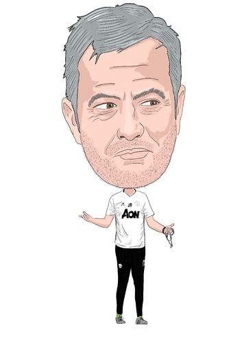 Cartoon: Jose Mourinho Man United (medium) by Vandersart tagged manchesterunited,cartoons