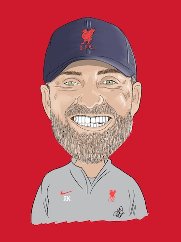 Cartoon: Klopp without Glasses (medium) by Vandersart tagged liverpool,cartoonbydave,klopp,cartoons