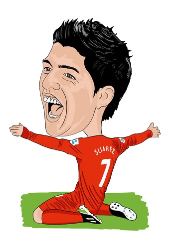 Cartoon: Suarez Liverpool legend (medium) by Vandersart tagged liverpool,cartoons,caricatures