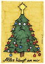 Cartoon: alles hängt an mir (small) by meikel neid tagged weihnachtsbaum weihnachten weihnachtsmann fest festlich baum