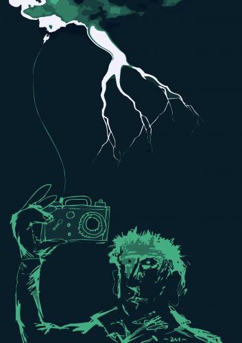 Cartoon: flash (medium) by zu tagged flash,photographer,thunderbolt