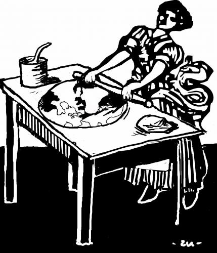 Cartoon: housework (medium) by zu tagged housework