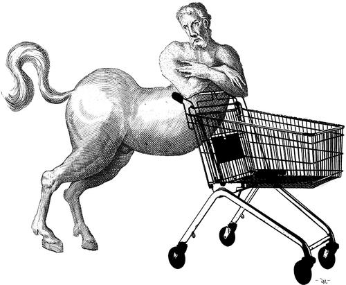 Cartoon: Shoptaur (medium) by zu tagged shop,shopper,kentaur