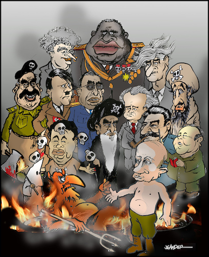 Cartoon: The newcomer (medium) by jeander tagged putin,war,devil