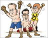 Cartoon: British election (small) by jeander tagged cameron,sturgeon,milliban,election,britain